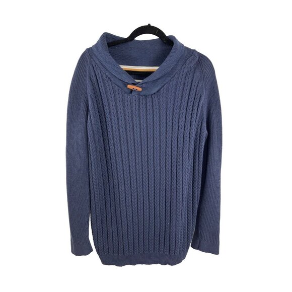 Levelwear Salute Sweater Mens Size M Cotton Cable Knit Preppy - Picture 1 of 13